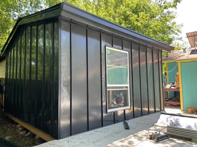 Black standing seam metal wall panels for Metal Roof Installation in Sierra Madre